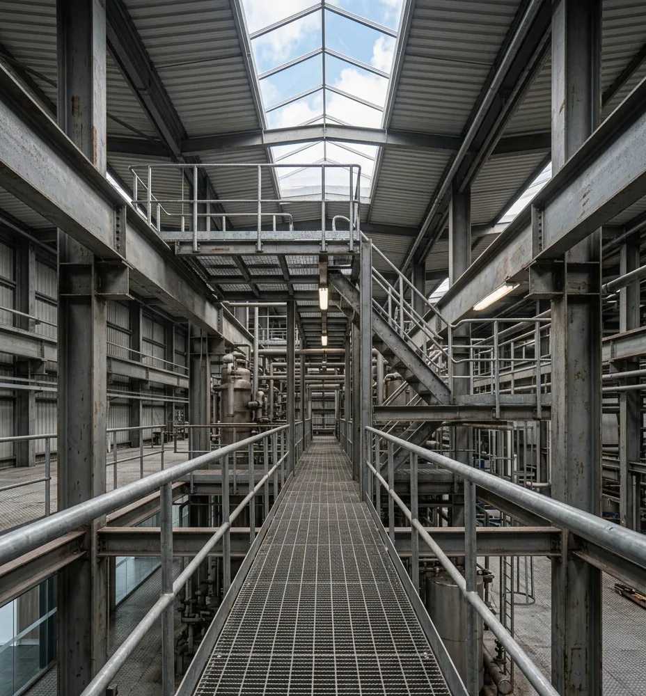 Safe and robust metallic walkways and staircases for UAE industrial facilities